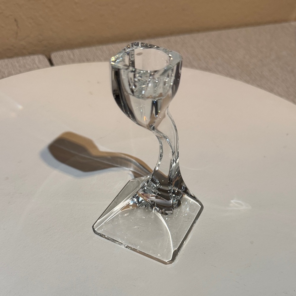 Vintage Riedel “Duetto” Crystal Candlestick, Austria (1) Tall 7.75”